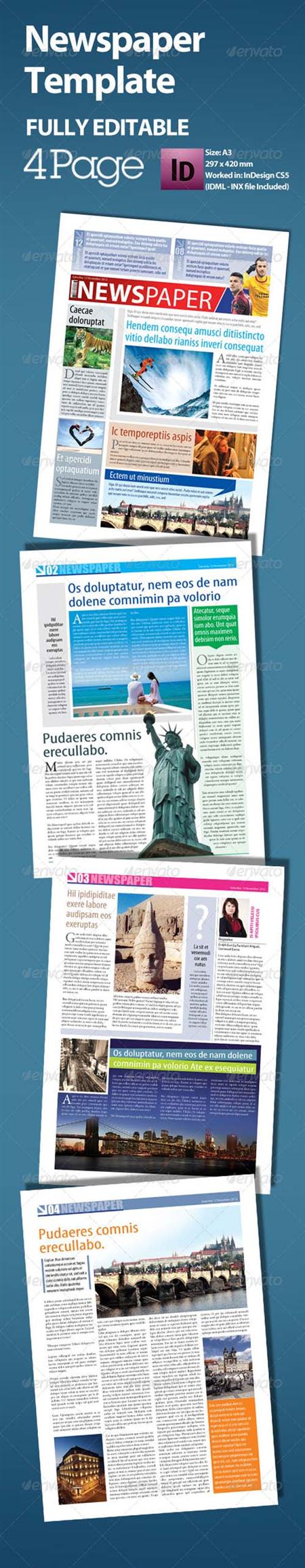 Editable Newspaper Templates Free