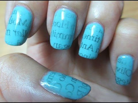 How To Do Newspaper Nails With Water