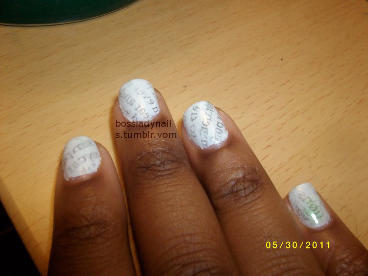 How To Do Newspaper Nails Without Alcohol