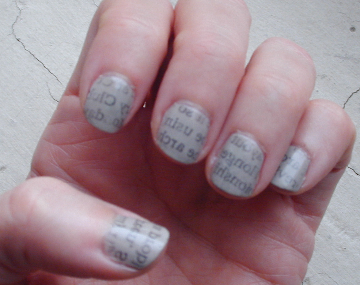 How To Make Newspaper Nails Without Rubbing Alcohol