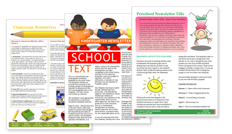 Kindergarten School Newsletter Templates Free