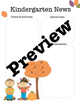 Kindergarten School Newsletter Templates Free