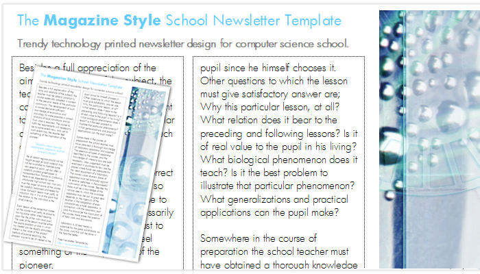 Microsoft School Newsletter Templates Free