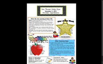 Middle School Newsletter Templates Free