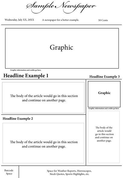 Newspaper Front Page Template