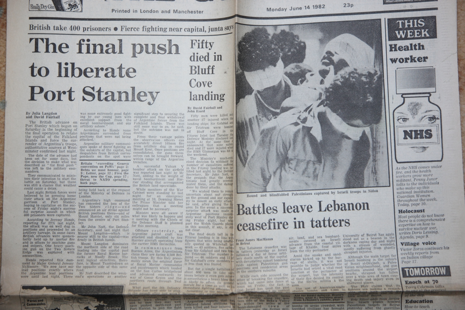 Newspaper Headlines 1982